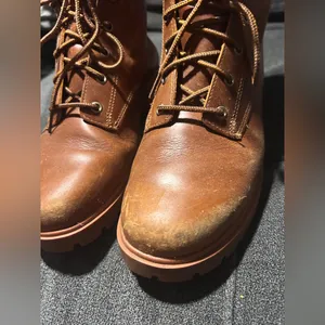 Timberland Waterproof Leather Lace-Up Combat Boots Brown Woman’s US 7.5 thumbnail 4