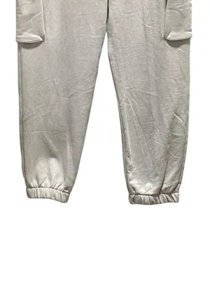 Zara Cargo Jogger Sweatpants Beige L NWT Neutral Minimalist Casual Spring Cozy thumbnail 7