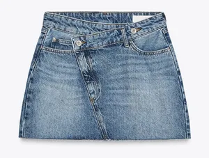 ZARA Denim Skirt Blue thumbnail 1