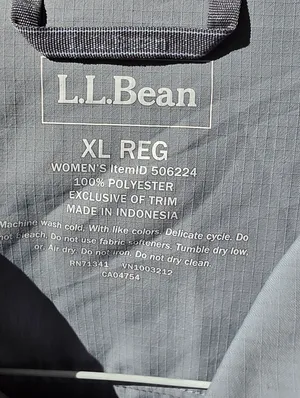 L.L. Bean womens Lightweight Windbreaker Grey Size XL Gray thumbnail 7