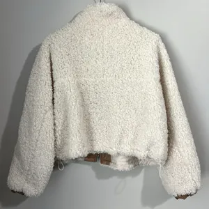 Blank NYC‎ Women's Large Bomber Jacket Faux Shearling Sherpa Vegan Leather Trim thumbnail 6