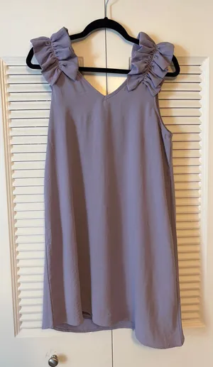 Purple Boutique Ruffle Dress thumbnail 1