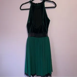 Weissman Dance Costume Velvet Leotard Dress Women M Mesh Skirt Performance Arts thumbnail 5
