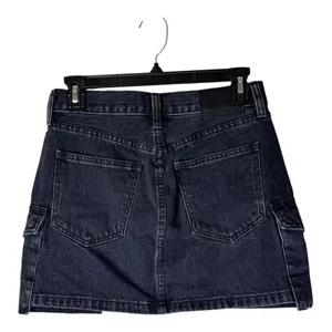 Aritzia Denim Forum Skirt Women 23 Black‎ Washed Denim 90s Cargo Mini Jean Retro thumbnail 3