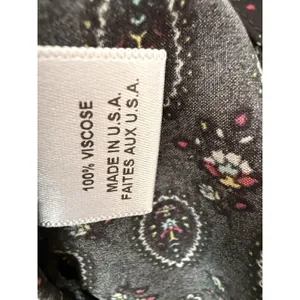 Misa Los Angeles Saskiya Black Multi Off-The-Shoulder‎ Printed Blouse Size Small thumbnail 7