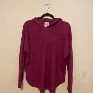 CHASER‎ Waffle Knit Thermal Hoodie Size Medium thumbnail 2