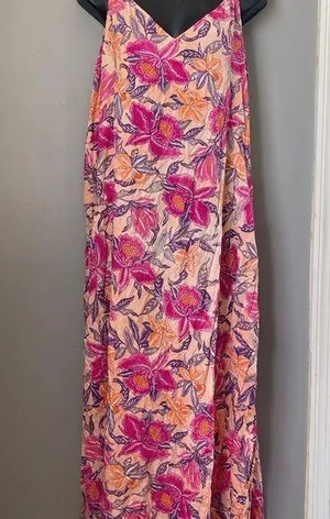 Old Navy Floral Maxi Dress - Pink and Orange thumbnail 1