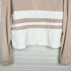 7 For All Mankind Women's Cropped Terry Cloth V-Neck Sweater Multicolor Size M thumbnail 6