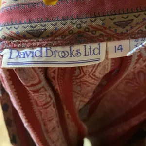 David Brooks vintage paisley pleated maxi skirt thumbnail 6