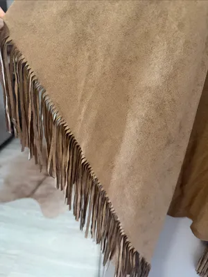 Vintage Coldwater Creek Suede-Feel Fringe Cardigan Jacket petite small thumbnail 5