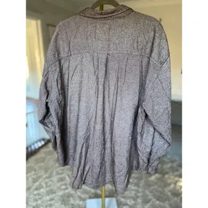Aerie Lumberjane Button Up Shacket DISCONTINUED XL Brown Oversized Soft Textured thumbnail 3