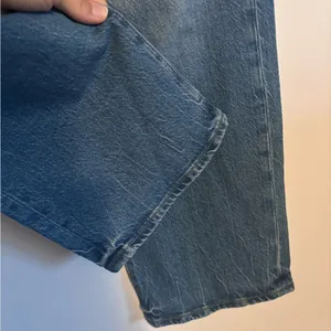 Ann Taylor LOFT Blue Denim High Rise Straight Jeans in Vintage Mid Indigo Wash thumbnail 6