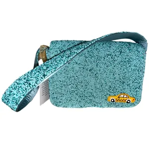 Viral TJMaxx NYC Beaded Shoulder Bag Statue Liberty Taxi Skyline Turquoise NWT thumbnail 2