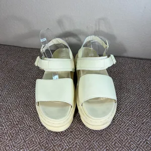 Dr Martens Voss Mono Women's Light Yellow Leather Sandals size US 11L Preppy GUC thumbnail 2