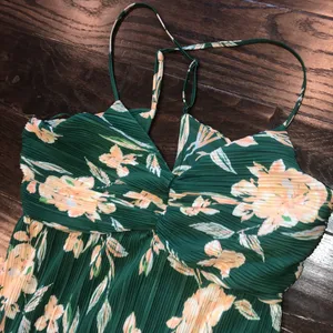 A new day green floral leather maxi dress size large new with tags thumbnail 6