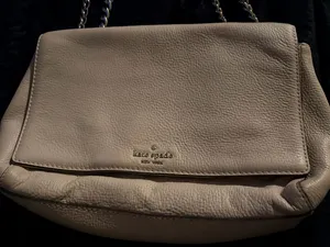 kate spade Pebbled Leather Shoulder Bag in Taupe thumbnail 3