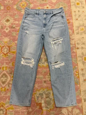 American Eagle Stretch Mom Straight Jeans  thumbnail 2