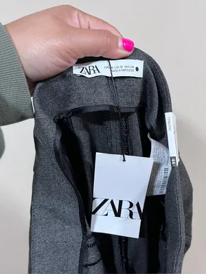 NWT ZARA Zara "The Modern High-Rise" pants gray high-rise waist size 12 thumbnail 7