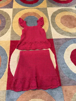 Universal Threads Target  Crochet Red Two Piece Matching Set Women’s Size XS / S thumbnail 7