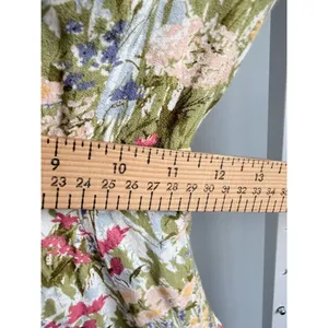Reformation Floral Viscose Smocked Slip Midi Dress Size 6 thumbnail 9