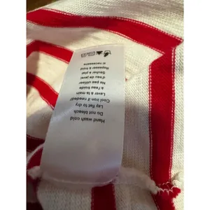Rag & Bone Red & White Breton Stripe Long Sleeve Cotton Tee XS Crew Neck Classic thumbnail 5