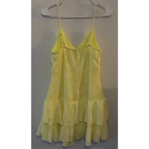 Wild Fable Dress Mini Tank Ruffled Yellow Floral Size Medium Romantic Garden thumbnail 2