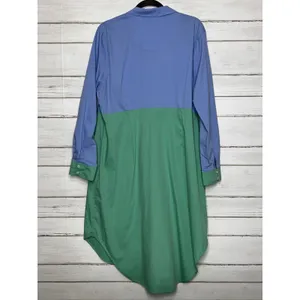 UNTUCKit Meryl Dress Women's Blue Green Colorblock Long Sleeve Plus Size 18 thumbnail 8