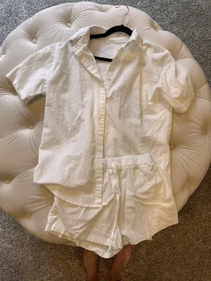 Linen matching set White Size M thumbnail 1