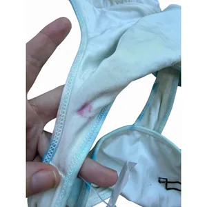 Frankies Bikinis One Piece Swimsuit Blue Amanda Satin One Piece XS Blue White thumbnail 5