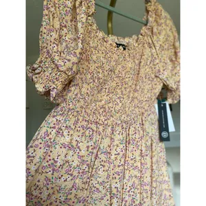 As You Wish Mini Dress Ditsy Floral Cottagecore Smocked Puff‎ Sleeve Festival Boho thumbnail 4