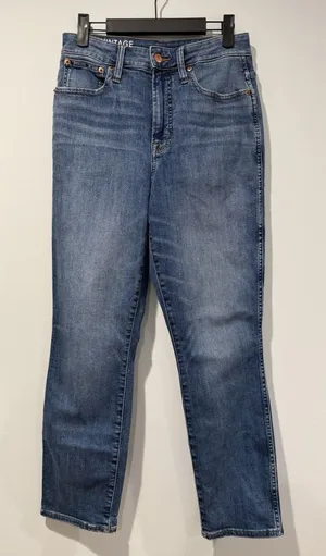 J Crew Vintage Slim Straight Jeans Women 27** High Rise Stretch Travel Vacation thumbnail 1