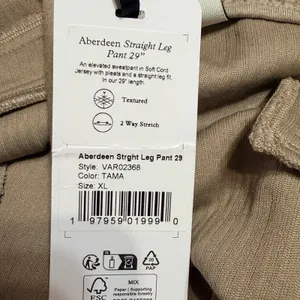 Varley Women High Rise Ribbed Wide Leg Pants Sand Beige XL Rib Knit Trousers thumbnail 9