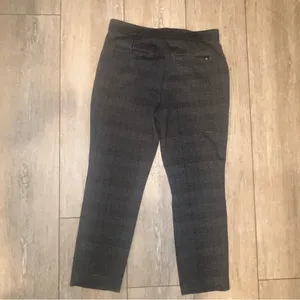 Banana Republic Houndstooth Plaid Grey/Black Ankle Pants Career Slim Fit 10 thumbnail 6