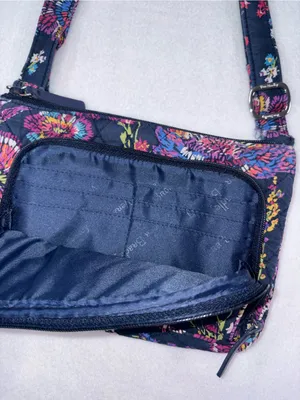 Vera Bradley Navy Floral Quilted Crossbody Bag thumbnail 6