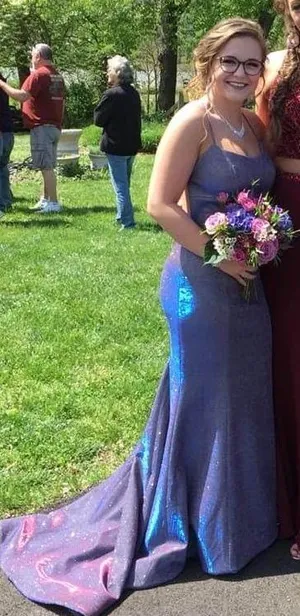 Sherri Hill Purple Glittery Prom Dress! thumbnail 7