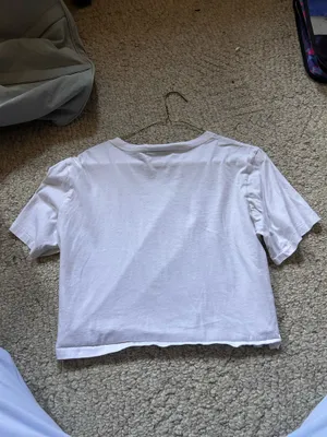White Nike Just Do It Cropped T-Shirt thumbnail 2