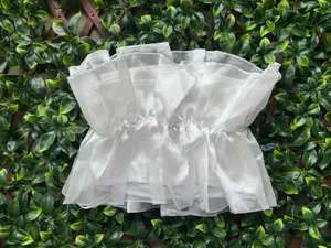 Julia by Love J White White Bandeau Top Size Large thumbnail 2