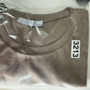 3213 | Zara Textured Knit Boxy Crop Top Tan Beige Minimalist Women M thumbnail 7