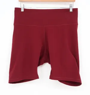 Old Navy Biker Shorts Womens XL Go-Dry Burgundy Compression High Rise Excellent thumbnail 1