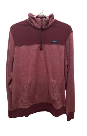 Aeropostale Men’s Two Tone Burgundy Quarter Zip Pullover Size L thumbnail 1