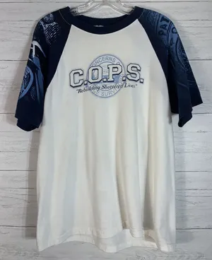 COPS "Rebuilding shattered lives" graphic tee size M White Size M thumbnail 1