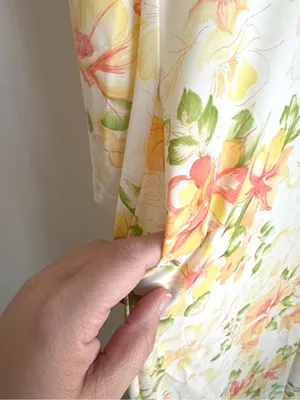 Vintage 70s JCPenney Yellow Floral Maxi Robe Housecoat Small thumbnail 5