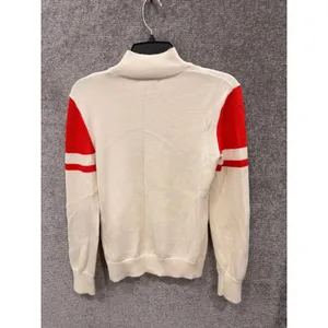 J.Lindeberg Womens Sweater S White Red Leighton-Wool Coolmax Mock Neck Logo thumbnail 8