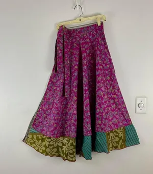 Reversible Maxi Wrap Skirt BIN268 Pink thumbnail 1