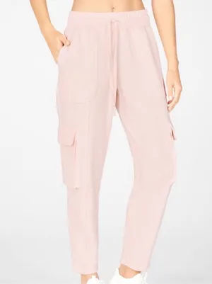 Fabletics Light Pink Cargo Pants Size Small EUC thumbnail 1