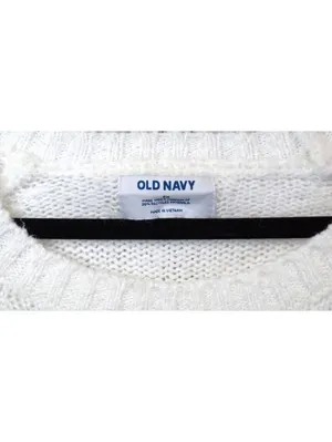 Old Navy Cream Open Knit Scalloped Hem Crewneck Sweater 2X thumbnail 3