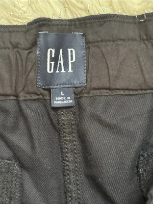 GAP Black Women’s Straight-Leg Twill Elasticized Pant Size L thumbnail 4