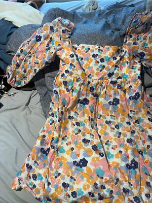 Amanda Uprichard Darling‎ Puff Sleeve Floral Mini Dress M Madagascar Print thumbnail 13