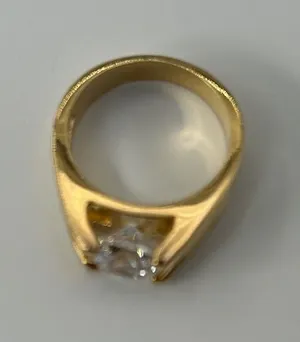 Fashion Jewelry Gold Ring with Sparkling Gem thumbnail 1