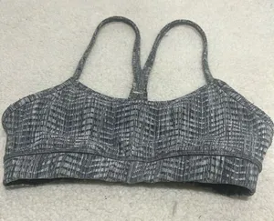 Lululemon sport bra gray/white size 2 thumbnail 1
